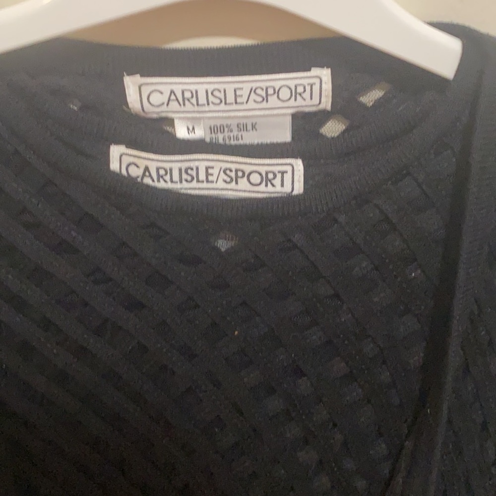 Carlisle 2 Pc. SweaterSet 100%Silk Open Weave NWOT